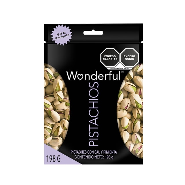 Pistaches Wonderful con sal y pimienta 198 g