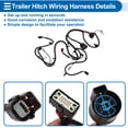 thumbnail image 6 of Unique Bargains 1 Set 4 Pin Trailer Wiring Harness HL3Z13A576A/FL3Z13A576C Towing Hitch Wiring for Ford F-150 2015-2020 Connector Towing Harness Converter, 6 of 7