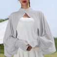 thumbnail image 5 of Cekizud Jackets for Women Lightweight Ice Silk Breathable Sun Protective Cardigan Coat Comfy Hoodless, 5 of 6