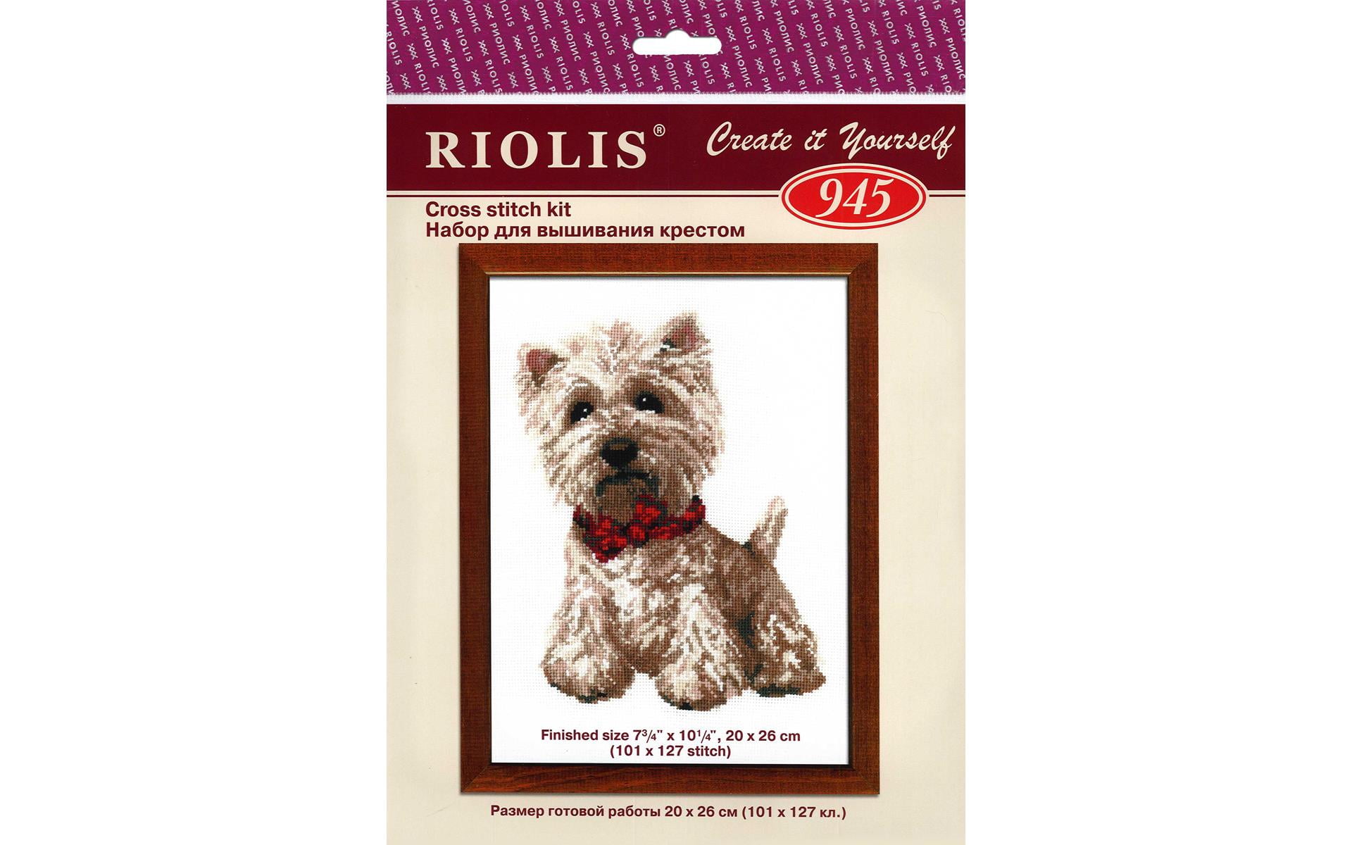 8 x10.25 Riolis 16 Count West Highland White Counted Cross Stitch Kit