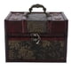 thumbnail image 1 of Caja organizadora de caja de joyería Caja de almacenamiento de exhibición de joyería de PU portátil de madera para joyería (6262D036262Golden GrapeL), 1 of 10