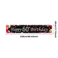 thumbnail image 6 of Black Happy 60th Birthday Banner with Glitter Stars Balloons and Ribbons Background Party Supplies Birthday Decoration Photography Props Birthday Party Backdrop Decorations, 6 of 8