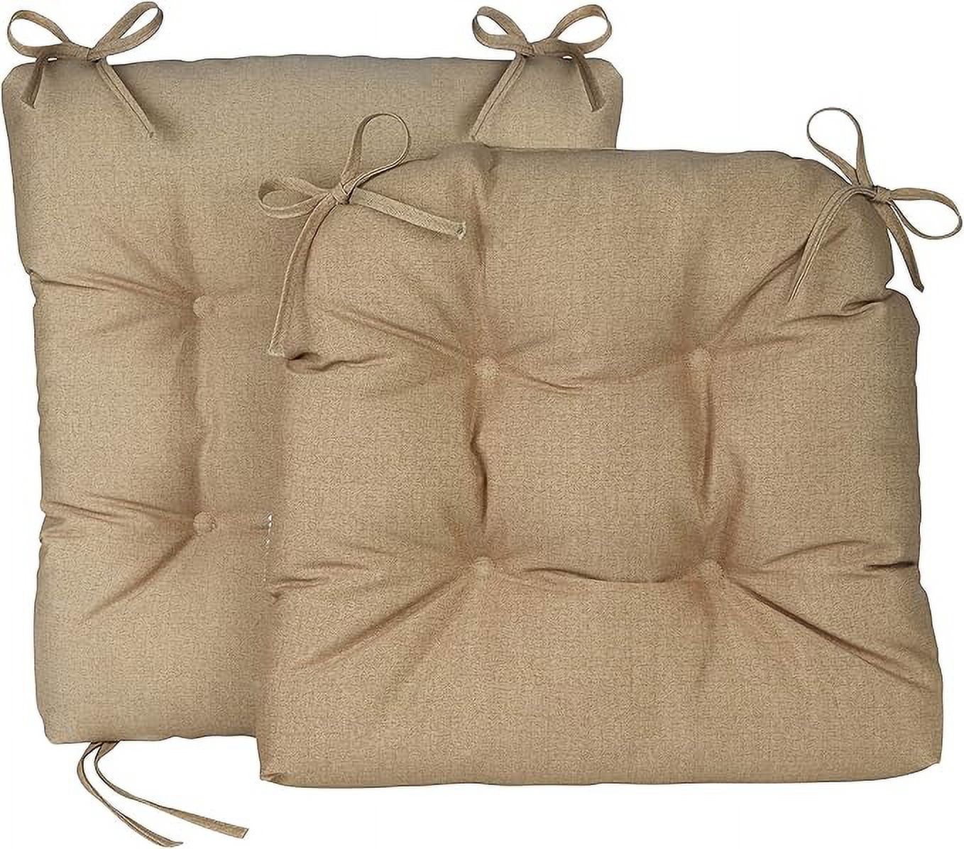 Klear Vu Solarium Cushion, Indoor and Outdoor Rocking Chair Pad for Patio, Living or Nursery Room, 2 Piece Set, Seat 19"x19" and Seatback 21"x18", 02 Husk Birch