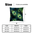 thumbnail image 5 of Peacock Feathers Throw Pillow Covers Set of 2 with Unique Patterns | Chair Pillow Covers in 16x16, 18x18, 20x20 inches | Pillow Inserts Included |for Every Occasion, 5 of 6