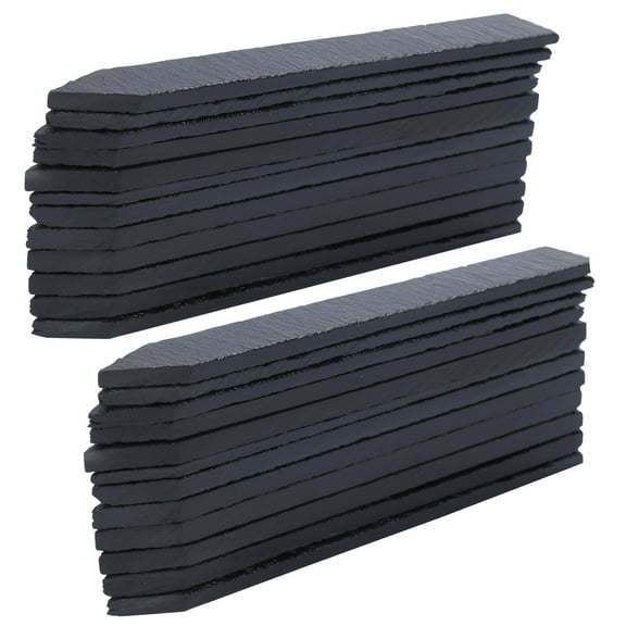 Set of 12 Slate Plant Labels Natural Slate Garden Markers Reusable Slate Tags, 15*2 CM