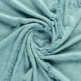 thumbnail image 6 of LR Home Aqua Blue Shag Diamond Lightweight Cotton Throw Blanket, 50" x 60", 6 of 9
