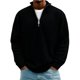 thumbnail image 2 of pstuiky camisas de manga larga para hombre, Camisetas casuales de manga larga a la moda para hombre, cuello alto acanalado, cremallera de un cuarto, manga larga, cuello alto, camiseta/camiseta xxxl, 2 of 3