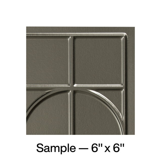 FASÄDE Crescent Decorative Vinyl Backsplash Panel in Brushed Nickel (6X6 Inch Sample)