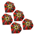 thumbnail image 1 of Unique Bargains Fléchettes Minces, Lot de 5 Accessoires en Aluminium, Ton Rouge Jaune Argent, 1 of 5