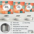 thumbnail image 4 of Designart "Melodic Coral Cubes Shapes I" Abstract Shapes Square Mirror For Wall Decor - Large Coral Square Printed Wall Mirror Art - Square Modern Mirror - Wall Mounted Square Large Mirror, 4 of 5