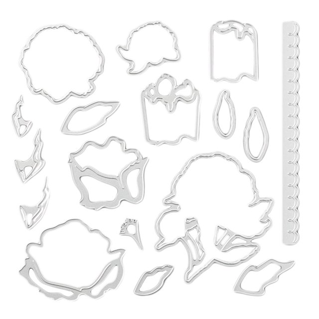 Troqueles de corte en relieve 3D bricolaje álbum de recortes flores fabricación de tarjetas troqueles de corte álbum de fotos de papel para artes invitación de boda Hugtrwg Para estrenar
