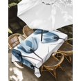 thumbnail image 3 of Navy Blue Tulip Outdoor Tablecloth with Umbrella Hole, Watercolor Farmhouse Floral Botanical Spillproof Waterproof Outdoor Table Cover, Patio Tablecloths for Party Picnic Camping, Rectangle 60"x84", 3 of 9