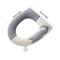 thumbnail image 4 of Sentmoon Toilet Seat Cover Toilet Seat Cushion Household Toilet Seat Cushion General Use Knitted Toilet Seat Cover Season Washable Toilet Seat Cushion O Shape, 4 of 7