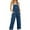 Blue, variant on Lovskoo Women's Casual Stretch Denim Bib Jumpsuit Overalls, Blue