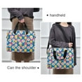 thumbnail image 6 of FORMRS 16" Laptop Bag Carrying Sleeve Case with Handle Travel Shoulder Briefcase, Blue Checkered Daisy, 6 of 8