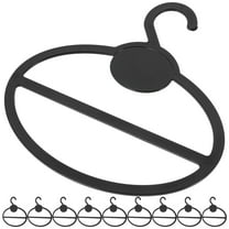 FONDOTIN 10Pcs Space Saving Black Scarf Rack Hangers for Closet and Home Organization