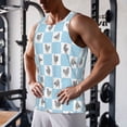thumbnail image 5 of Lsque Funny Chicken Pattern Mens Tank Tops Muscle Athletic Quick Dry Sleeveless Workout Fitness T Shirts Beach Tank Top, Loose-fit Sleeveless Shirt for Men-3X-Large, 5 of 7