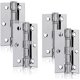thumbnail image 1 of Bisagras de acero suyoo para puertas de madera con cojinetes de bolas de cromo pulido de 2 pulgadas, 1 of 5