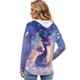 thumbnail image 2 of DISNIMO Dragon Star Printed Hoodies for Women Long Sleeve Sweatshirts V Neck Pullover Tops Trendy Hoodies for Fall Winter, L, 2 of 7
