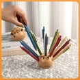 thumbnail image 2 of Soporte para bolígrafos Damuzhi, madera con forma de pez globo, accesorios de escritorio, 2 of 8
