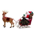 thumbnail image 4 of Kurt Adler Fabriché Santa in Sleigh With Deer Standing Christmas Display, 4 of 6