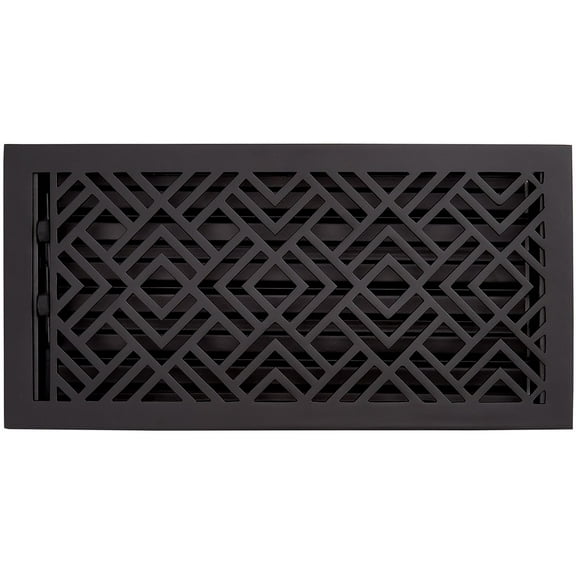 Signature Hardware 953567-6-14 Beelman Brass Floor Register - Black