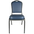 thumbnail image 3 of Banquet Chair - Crown | Navy Blue Vinyl on Silver Vein Frame, 2 Chair Bundle by Chivari, 3 of 7