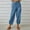 Blue, variant on TAGOLD Womens,Women Summer Trousers,Fashion Women Summer Casual Loose Cotton And Linen Pocket Solid Trousers Pants Gray