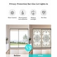 thumbnail image 4 of Window Privacy Film Boho Stained Glass Window Film Decorative Sun Block Window Cover Ethnic Aztec Southwest Neutral Aesthetic Motifs Window Clings Static Adhesive Sticker for Bathroom 17.7"x39.3", 4 of 7