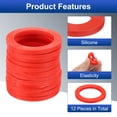 thumbnail image 3 of 12 Pcs Solid Silicone Flat Washer DN65 3 5/32" OD x 2-1/2" ID x 1/4" Thickness Large Washers, Red, 3 of 7