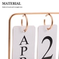 thumbnail image 6 of OUNONA Flip Design Retro Calendar Perpetual Desk Calendar Rose Wood Daily Use 1Pack, 6 of 6