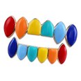 thumbnail image 4 of EeaseCA Colorful Tooth Brace Shiny Teeth Socket Gold Plating Teeth Decoration Teeth Accessories Golden, 4 of 7