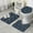 Blue Sun Moon-1, variant on Blue Sun Moon Star Pattern Bathroom Rugs Sets 3 Piece,Toilet Cover Set,Absorbent Non Slip Bathroom Mats Sets with U-Shaped Contour Rug Toilet Rug Set