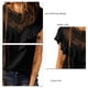 thumbnail image 4 of Camiseta informal con mangas con volantes para mujer, blusa de manga corta con volantes para mujer, blusa informal de verano con mangas cortas para mujer diseñada para profesionales, 4 of 5