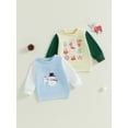 thumbnail image 3 of Toddler Kids Boys Girls Christmas Sweatshirts 6 12 24 Months 2T 3T 4T 5T Classic Cartoon/Snowman Print Long Sleeve Pullovers Winter Tops, 3 of 9