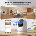 thumbnail image 3 of WANSVIEW 2.4G&5G WiFi Indoor Camera, 3K Cameras for Home Security, 360°Security Camera for Baby monitor/Pet camera with Auto Tracking & 24/7 Recording, 3 of 9