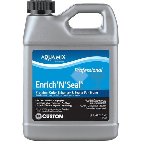 Custom Building Products Enrich and Seal - Stone and Tile Sealer - 24 oz — Exterior Wood Surfaces, UV-Resistant Formula
