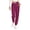 Hot Pink, variant on Women's Print Color Stretch Waist Strap Drawstring Pocket Pants, Jogger Style, Checkered Pattern, Long Pants for Home Wear, Multiple Colors.