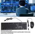 thumbnail image 4 of Keyboard Mouse Kit, Business Keyboard Mouse 4.9ft Length Cable USB 104 Keys One Touch Control Plug and Play  for Desktop Computers for Work, 4 of 7