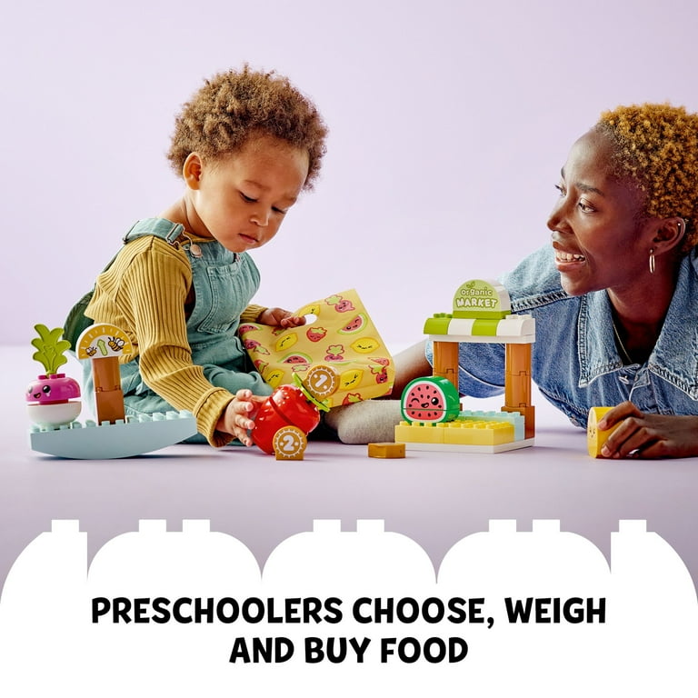 LEGO DUPLO My First Organic Market 10983 Fruit and Vegetables Toy Food Set Learn Numbers Stacking Educational Toys for Toddlers 18 Months 3 Years Old Walmart