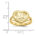 thumbnail image 3 of 14K Yellow Gold Ring Band Themed #1 Mom in Heart, Size 7, 3 of 5