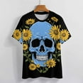 thumbnail image 4 of Skull T Shirts Basic T-Shirt Short Sleeve Ladies Tee Shirt Summer Graphic Clothing, 4 of 5