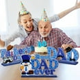 thumbnail image 3 of 3 Pcs Happy Father's Day Decorations Wood Father's Day Table Centerpieces for Home, Fathers Day Gnome Sign Best Dad Ever and I Love Dad Party Table Decor for Father's Birthday Party Supplies, 3 of 5