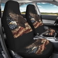 thumbnail image 3 of ZIATUBLE American Flag Car Seat Covers Sets Soft Front Seats Protector 2 Pcs Anti-Slip High Back Saddle Blankets Fit for SUV Sedan Van Automotive Interior Accessories for 4th of July, 3 of 7