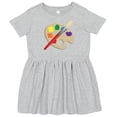 thumbnail image 3 of Inktastic Artist Palette and Brush Girls Toddler Dress, 3 of 5
