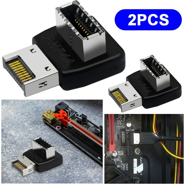 Adaptador Cabezal USB C Frontal Conector Tipo C Frontal para Placa Base PC (A)