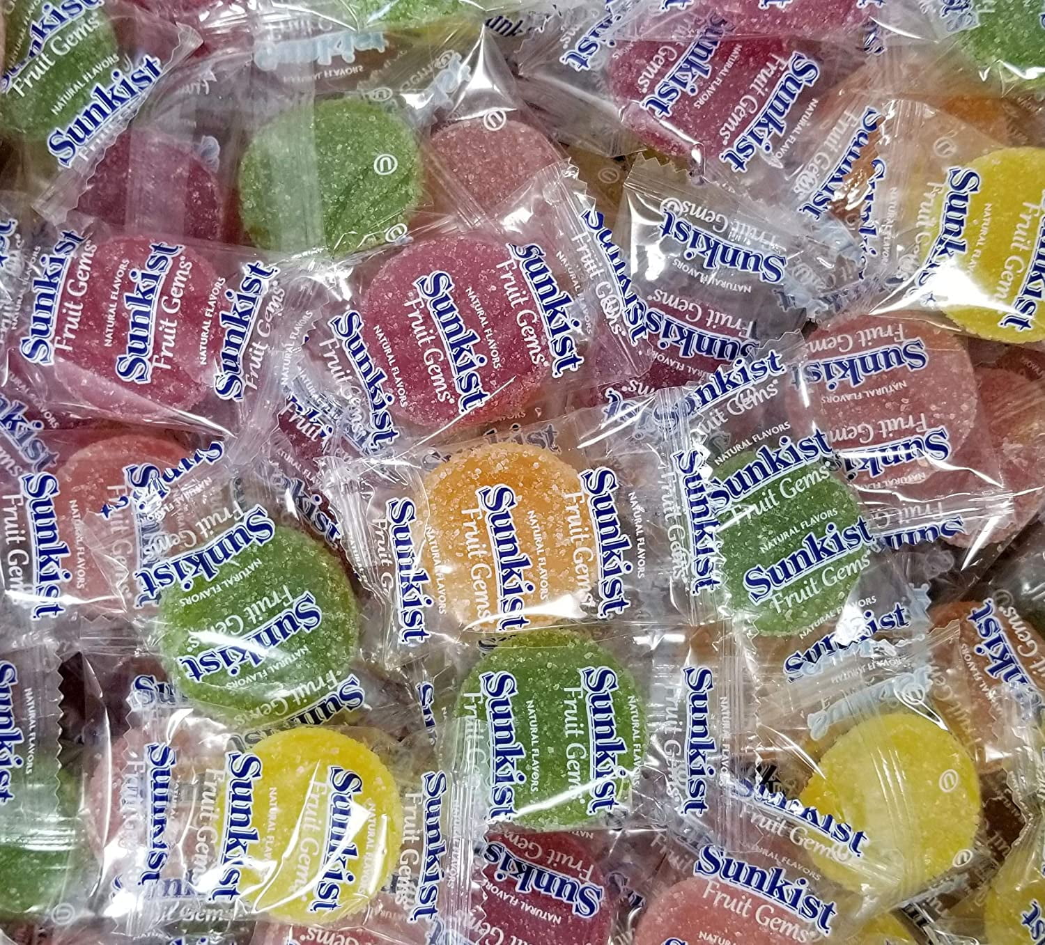 Sunkist Fruit Gems Candy, Kosher, All Natural Flavors, Individually
