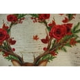 thumbnail image 4 of Christmas Deer | Pillow Cover | Throw Pillow | Deer Decor | Poinsettia Wreath | Rustic Christmas Decor | Rustic Home Decor | Grandma Gift, 4 of 6