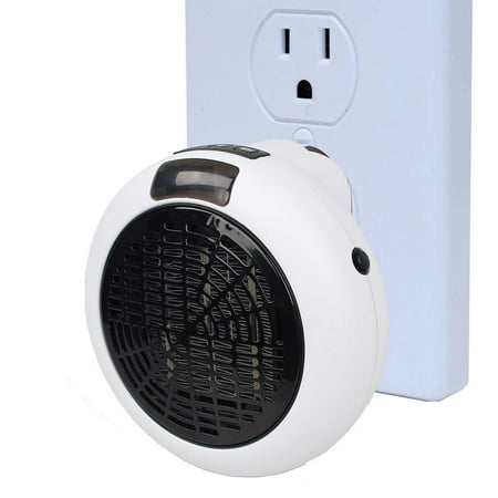 Mini Outlet Space Heater - 600W Insta Heater - Heats up Bathroom, Office, Garage, Bedrooms - Thermal Flow