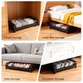 thumbnail image 6 of TAIMASI 2-Pack Under Bed Storage with Wheels, Under the Bed Storage Containers with Clear Lids & Label, Underbed Storage Bins for Clothes, Shoes - Black, 6 of 8